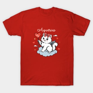 Aquarius Sassy Valentines Kitty T-Shirt